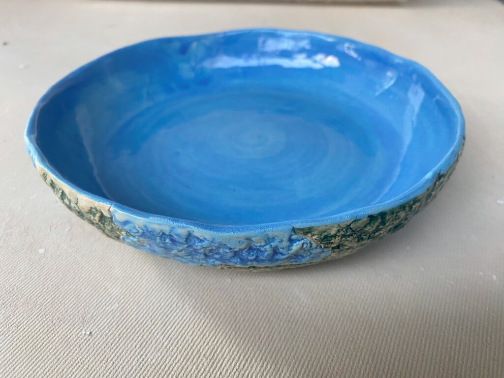 Blue Textured Bowl